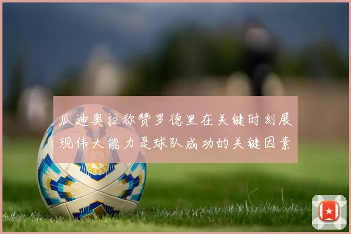瓜迪奥拉称赞罗德里在关键时刻展现伟大能力是球队成功的关键因素